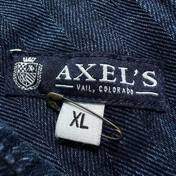Axel's Premium Over-Dyed Denim Shirt Sz XL Faded Cotton Haringbone Made in Italy - Picture 4 of 12